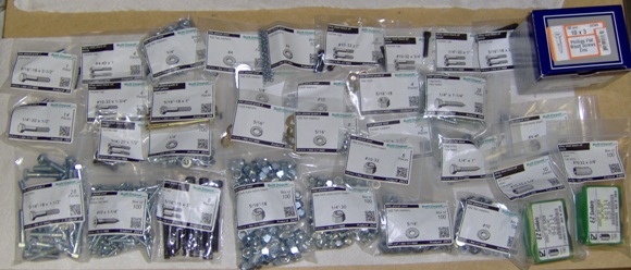 Fasteners for the CNC project.