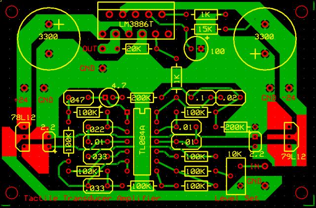Tactile transducer PCB artwork